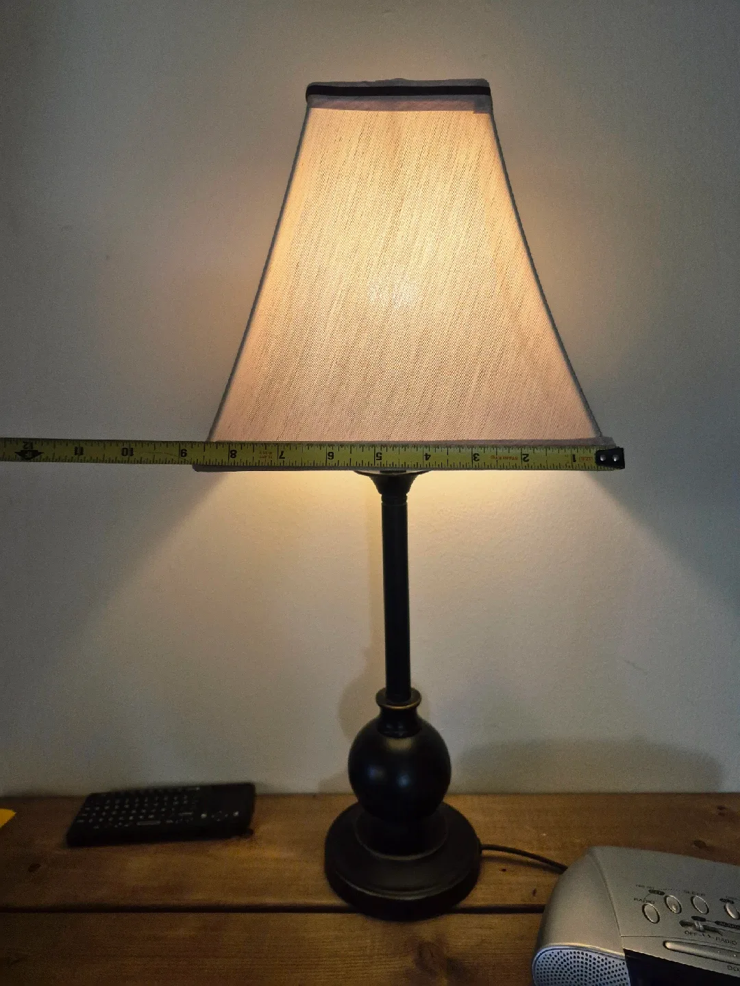 Table Lamp - Black Base, Beige Shade - 22" Tall image indicator(5)
