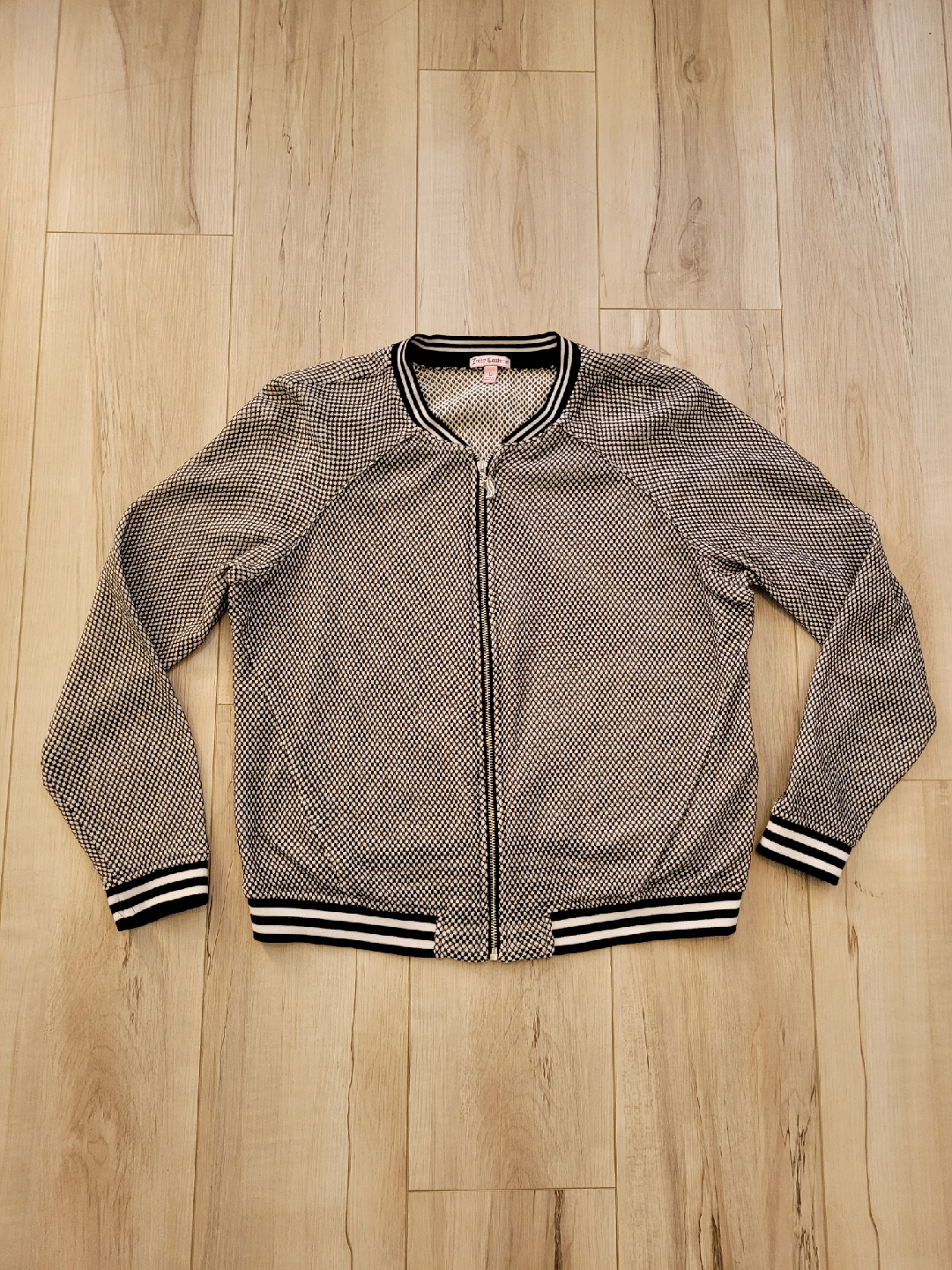 Juicy Couture Black & White Mesh Jacket - Size L