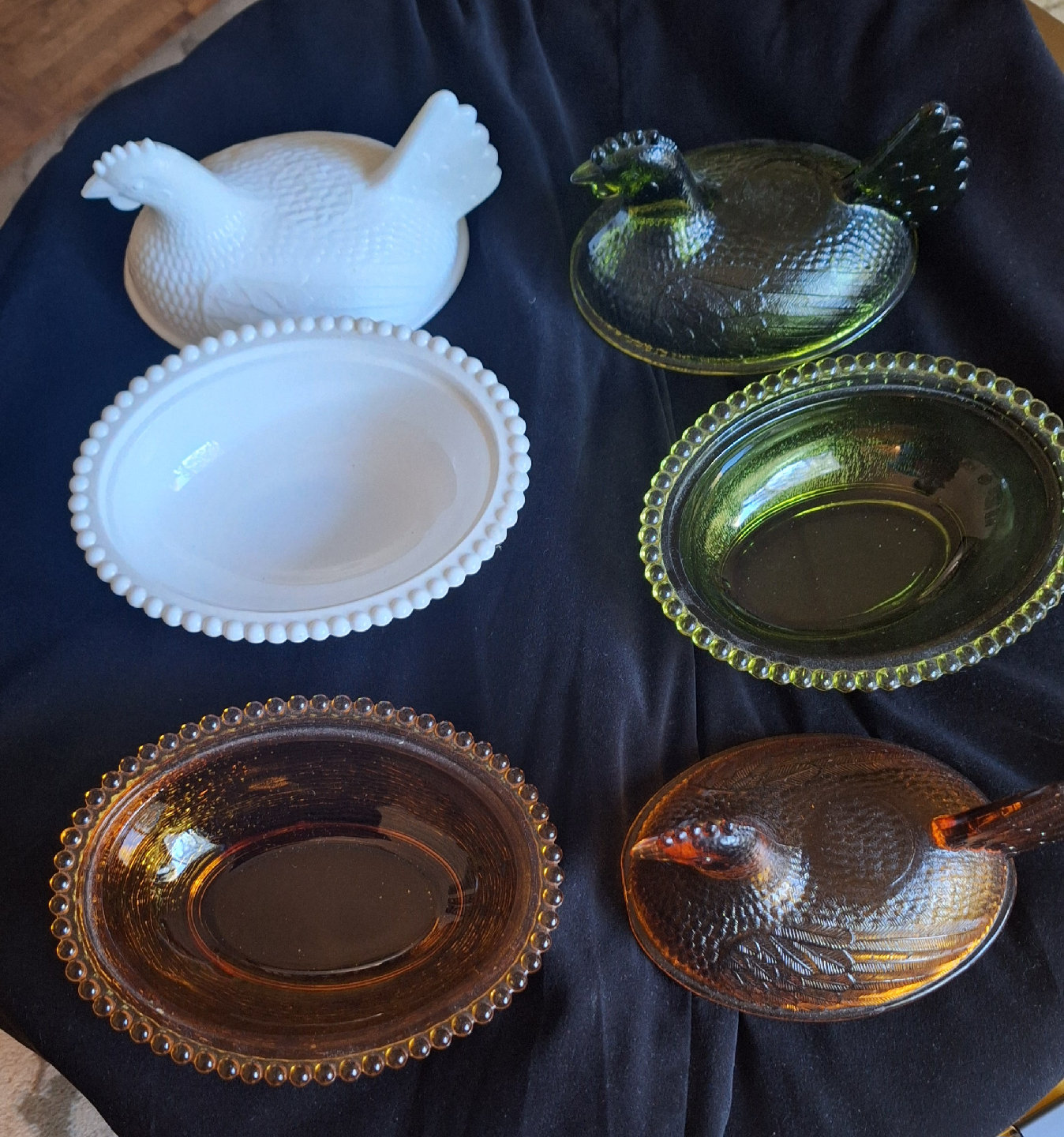 Vintage Glass Chicken on Nest - photo 3