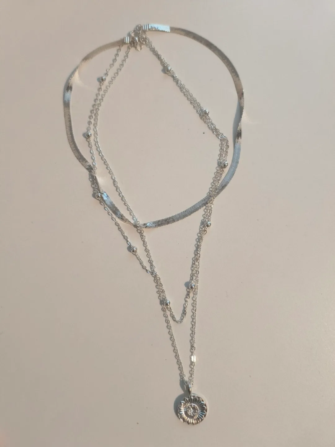 Silver Layered Necklace thumbnail