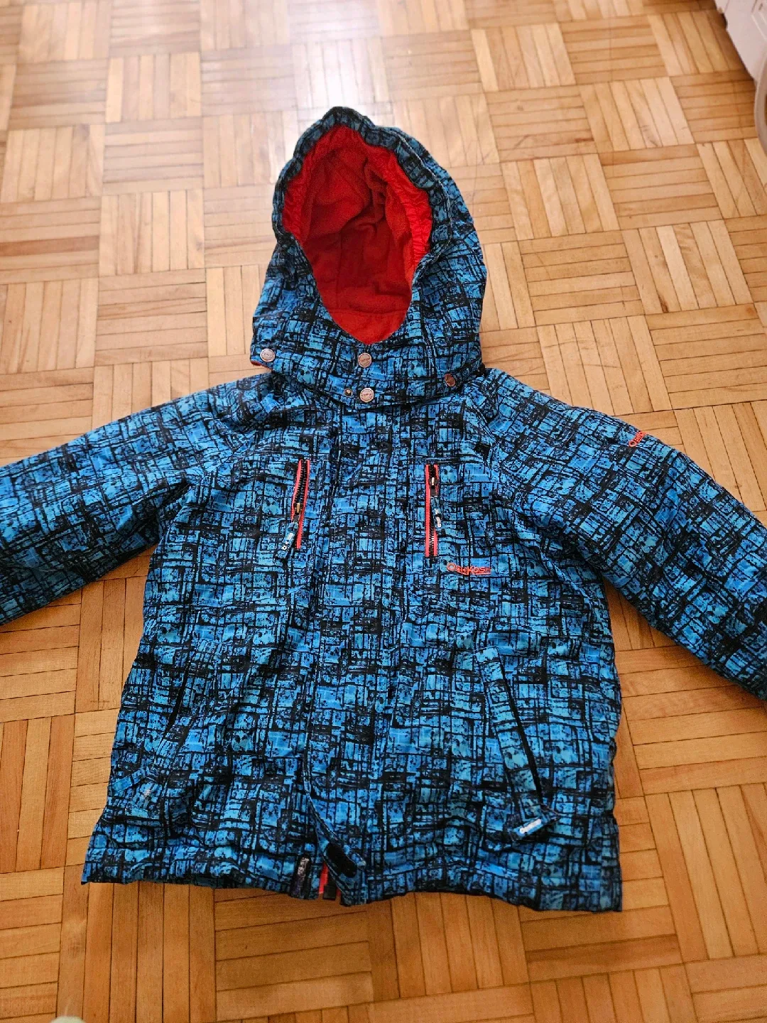OshKosh B'gosh Blue Patterned Winter Jacket thumbnail