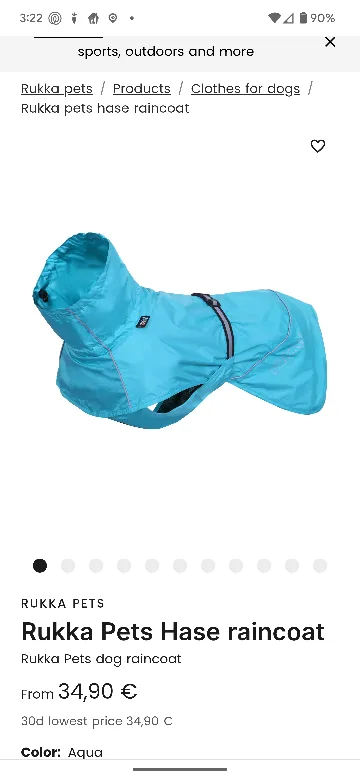 Rukka Pets Dog Hase Raincoat Size 35 image indicator(5)