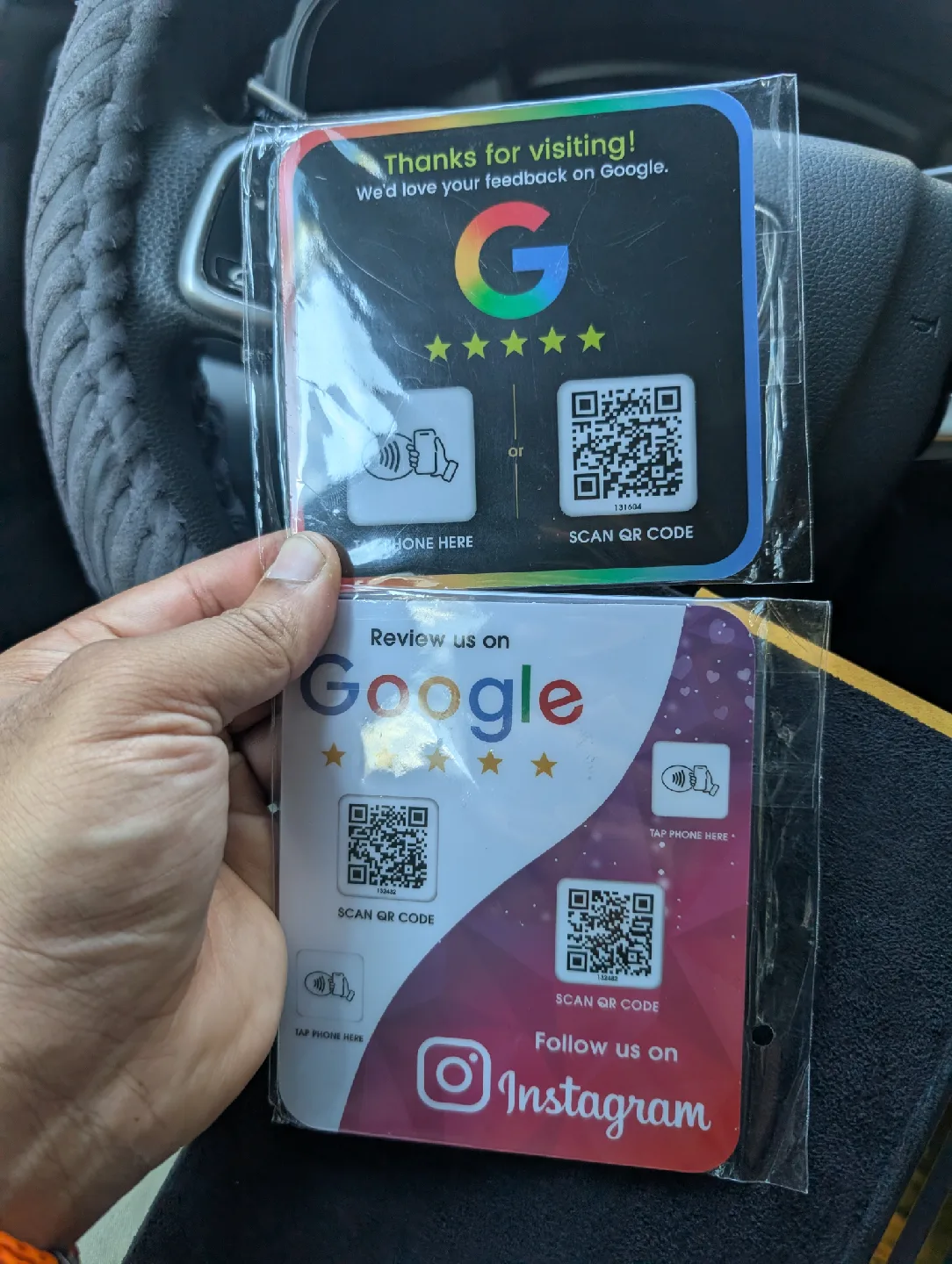Instagram & Google Follow/Review Cards,  Keychains image indicator(5)