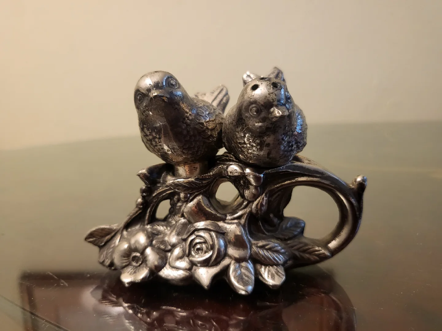 Vintage Silver Bird Salt & Pepper Shakers image indicator(2)