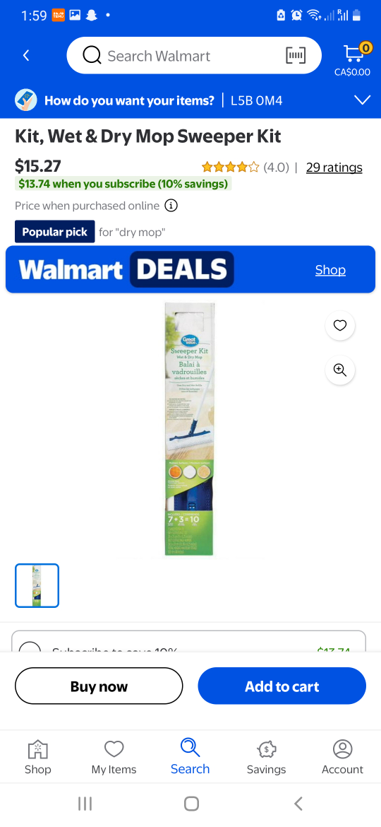 Great Value 2 in 1 Microfibre & Chenille Mop - photo 3