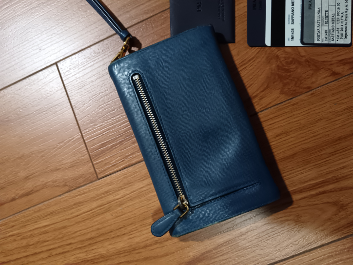 Prada Saffiano Metal Bluette Wallet - photo 5