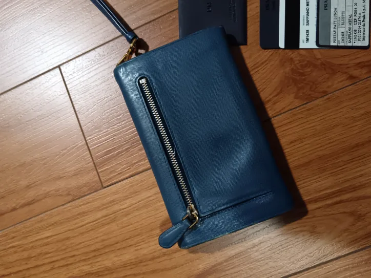 Prada Saffiano Metal Bluette Wallet image indicator(5)