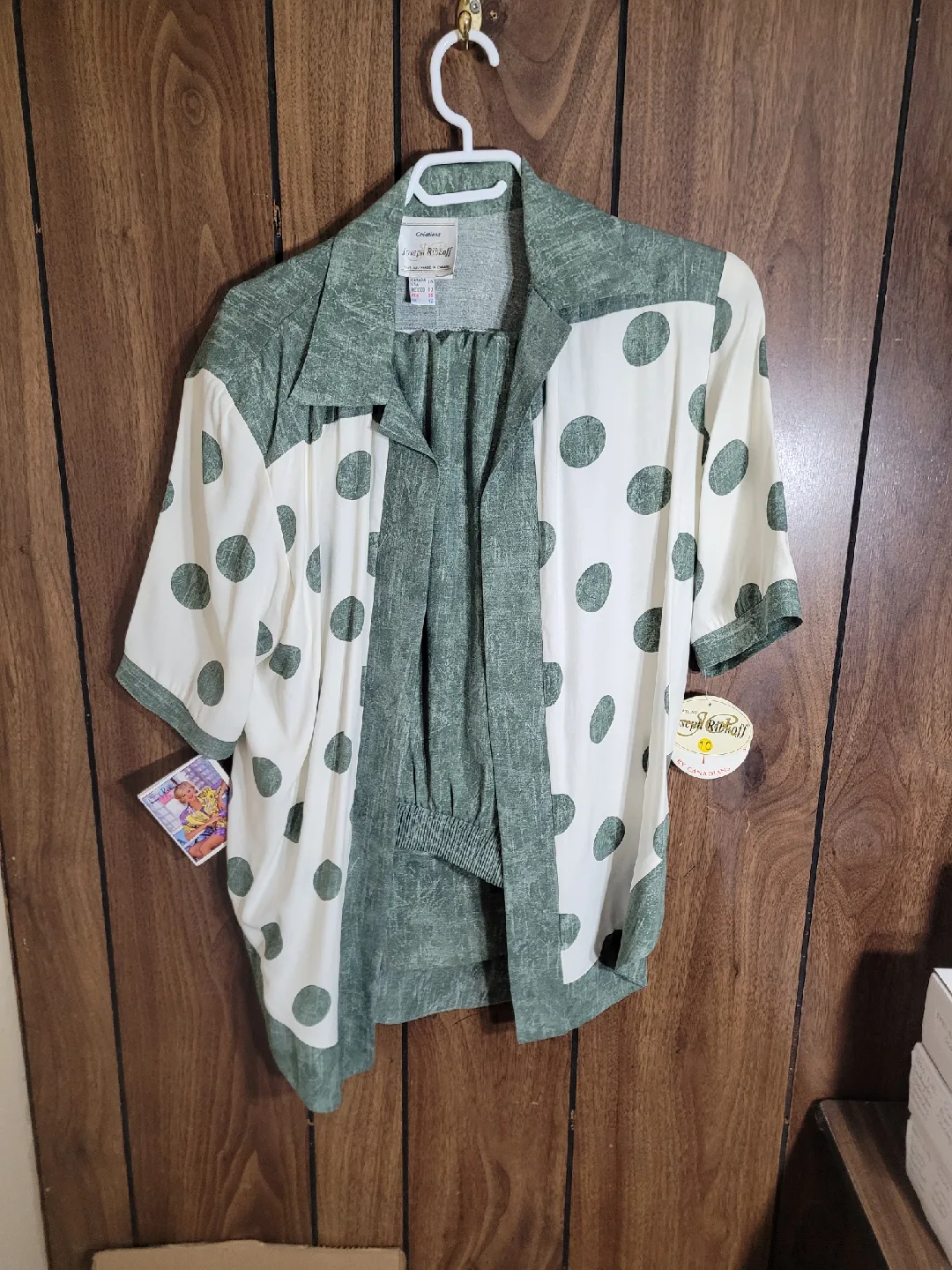 Joseph Ribkoff Green & White Skirt Suit - Size 10 thumbnail