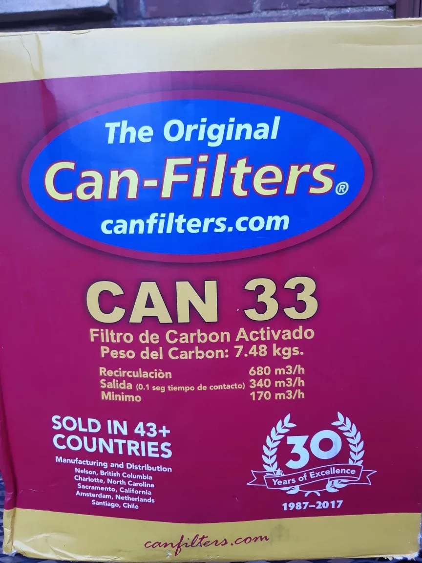 CAN 33 Carbon Filter hydroponics Brand New In Box image indicator(2)