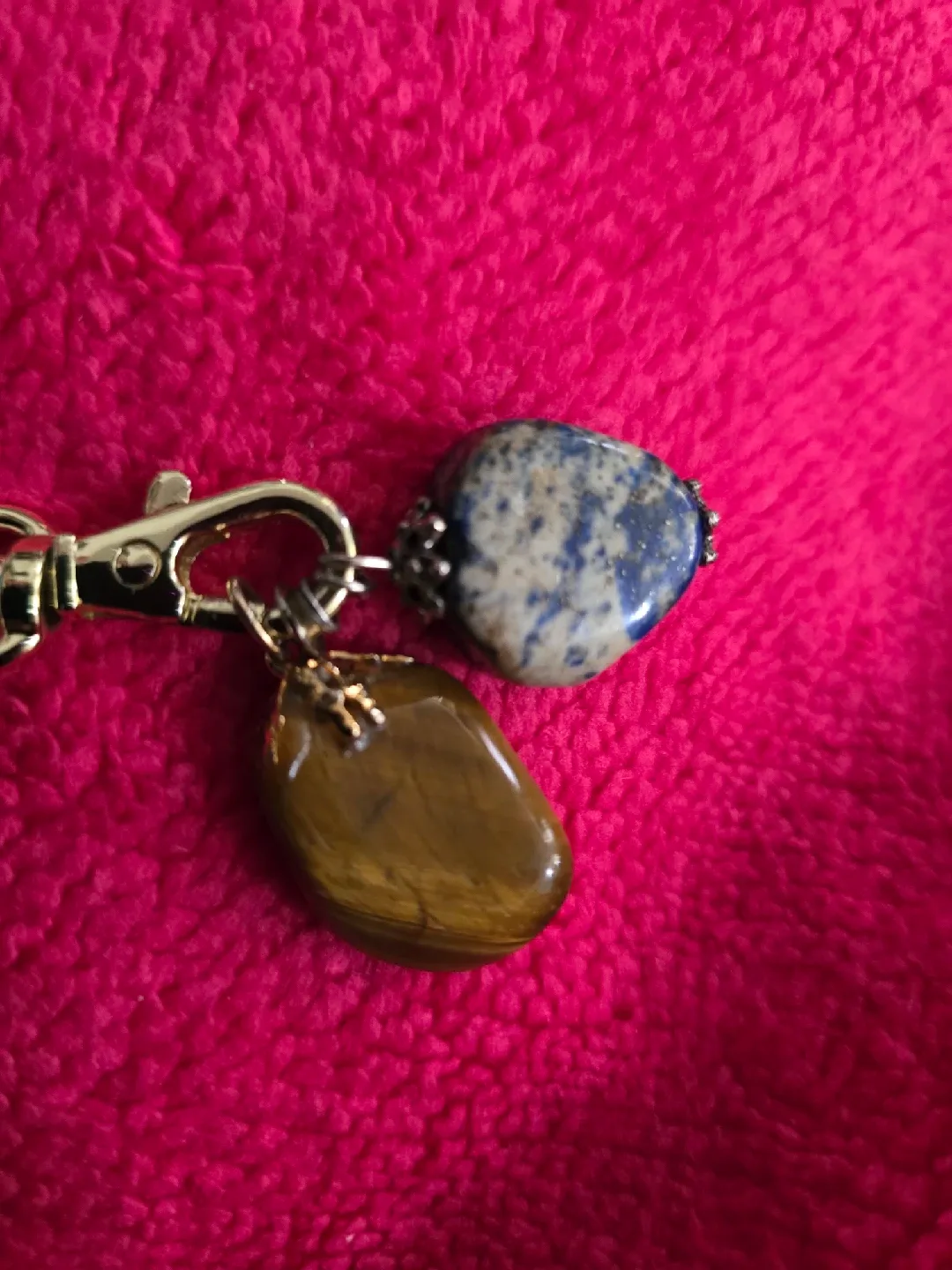 Handmade 2  Gemstone Pendants - Lapis Lazuli & Tiger's Eye image indicator(4)