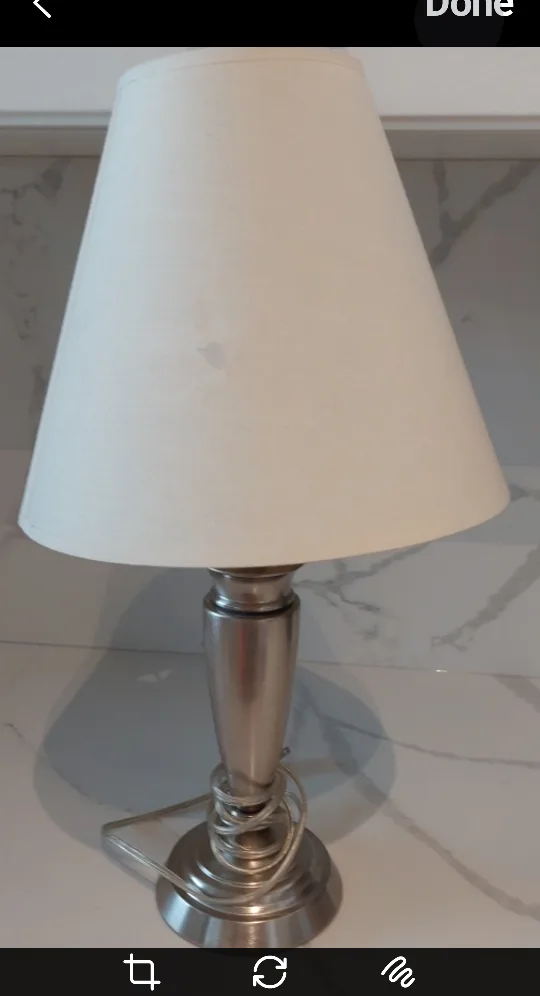 Table Lamp - Beige Shade, Silver Base image indicator(2)