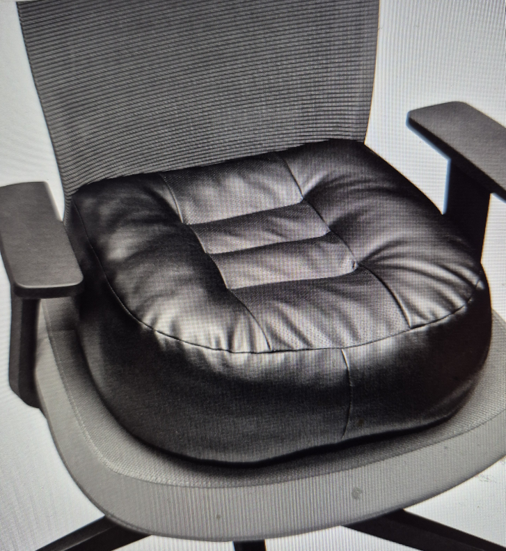 Black PU Leather Chair Cushion - 16x18 inch🥕 - photo 4