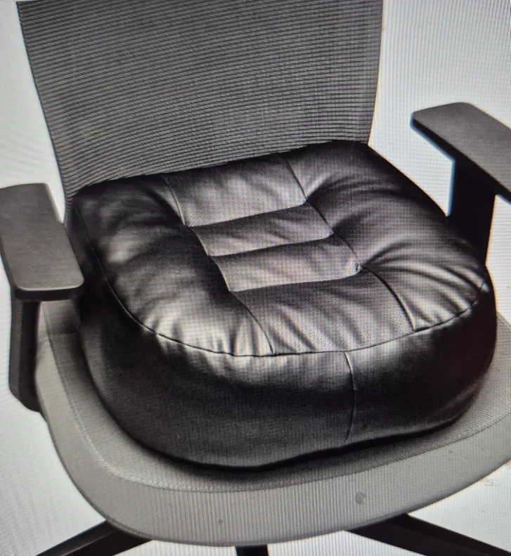 Black PU Leather Chair Cushion - 16x18 inch🥕 image indicator(4)