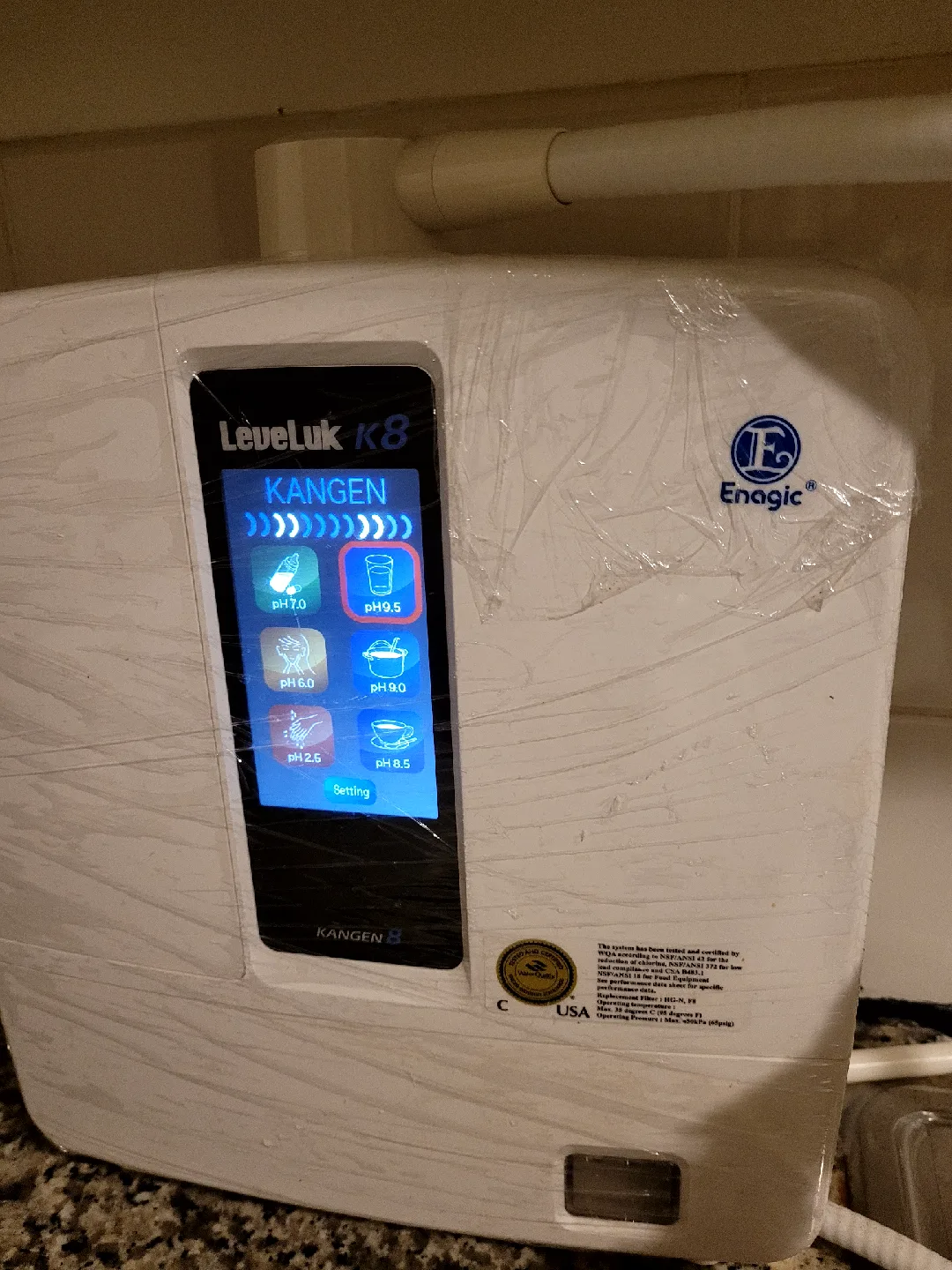 Enagic Leveluk K8 Water Ionizer - New in Wrap image indicator(3)