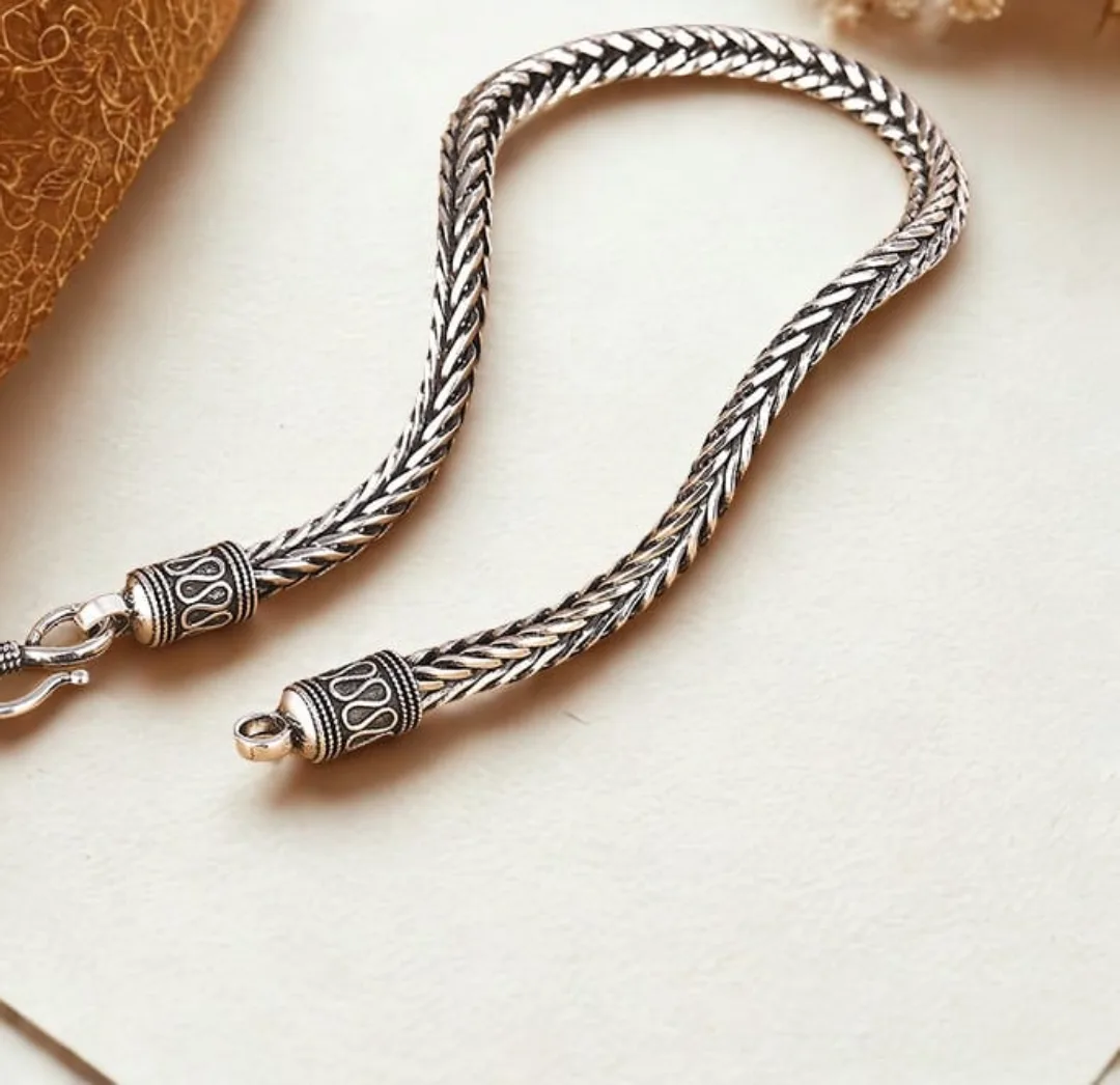 925- Sterling Silver Braided Chain bracelet image indicator(2)