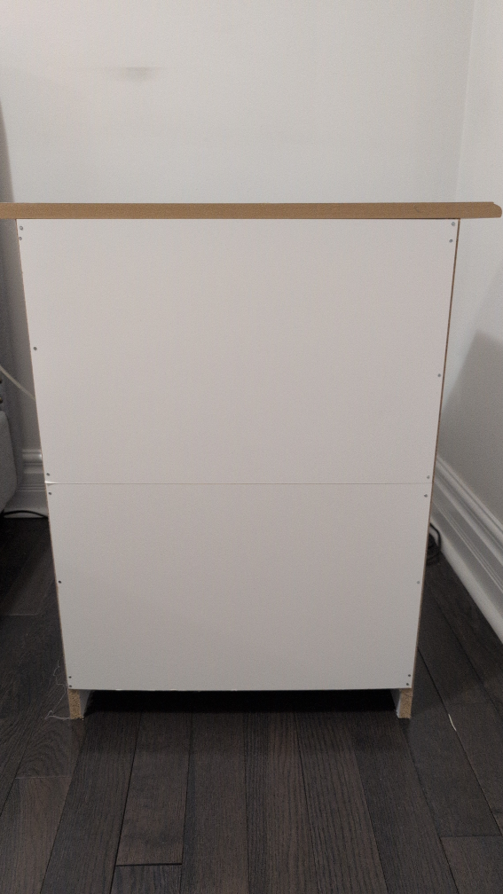 White Bedside Table with 2 Drawers - photo 5