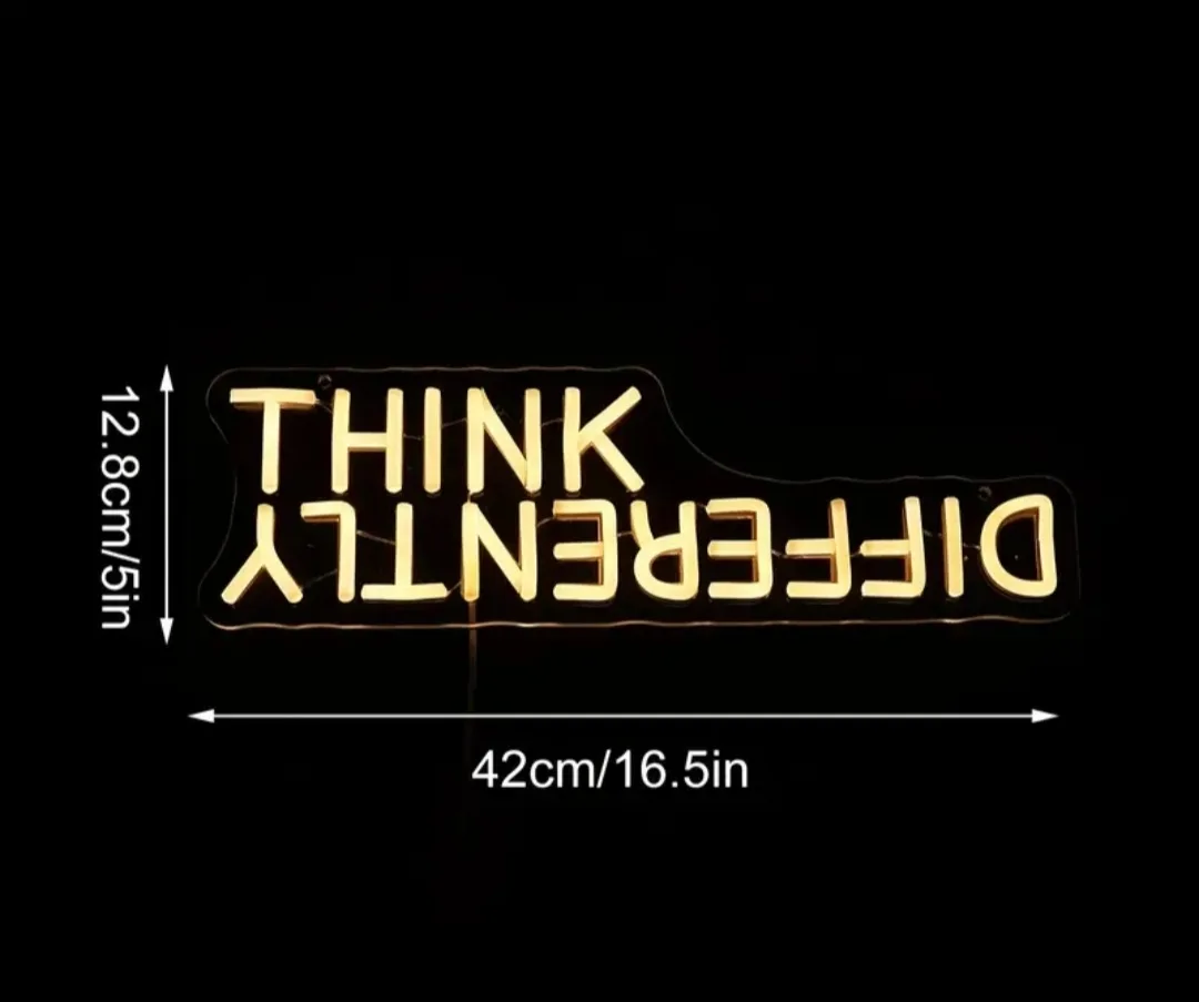 Think Differently Neon Sign, 16.5 in thumbnail