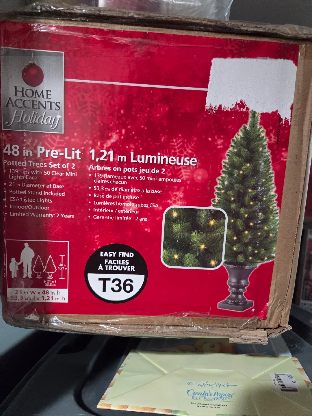 Home Accents Holiday Pre-Lit Potted Tree Set thumbnail