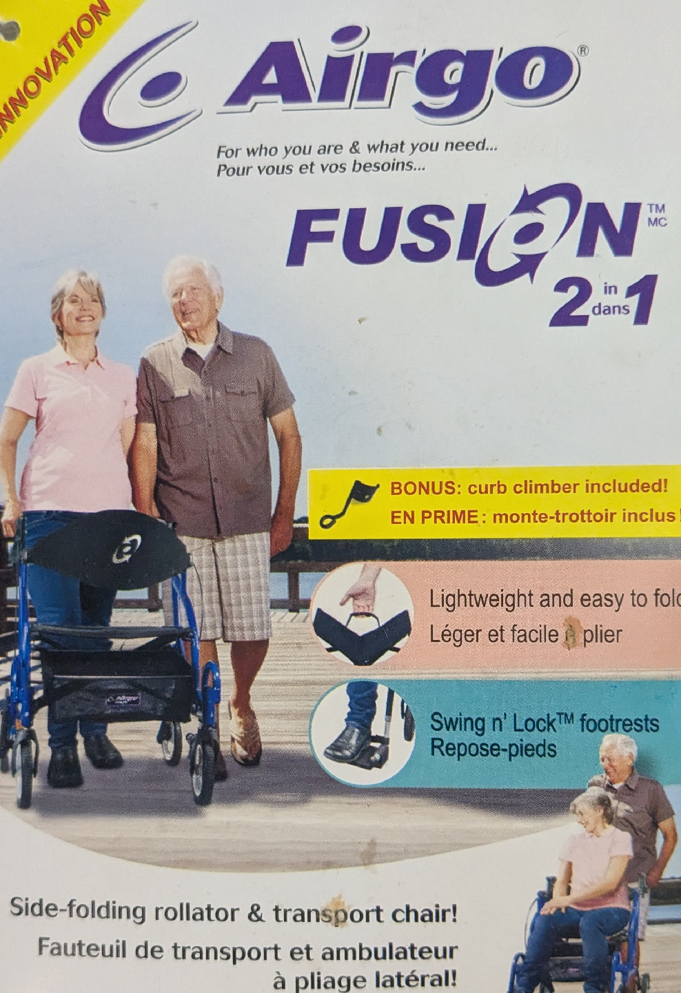 Like New Airgo Fusion 2 in 1 Rollator & Transport Chair - photo 3