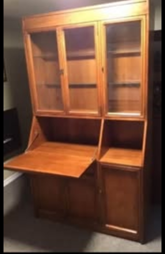 Vintage Secretary Desk with Hutch - photo 2