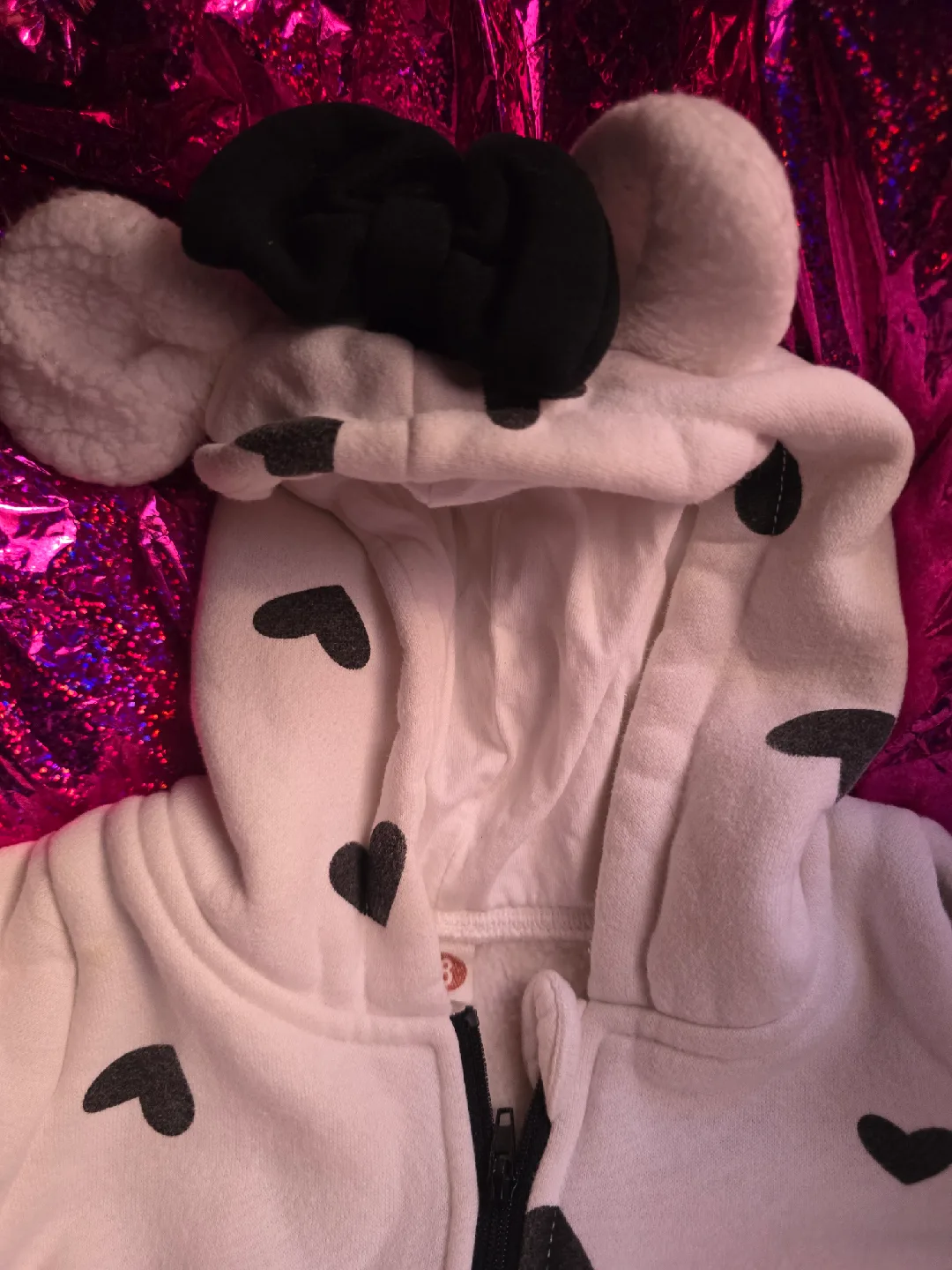 White Heart Pattern Romper Size 68 image indicator(3)