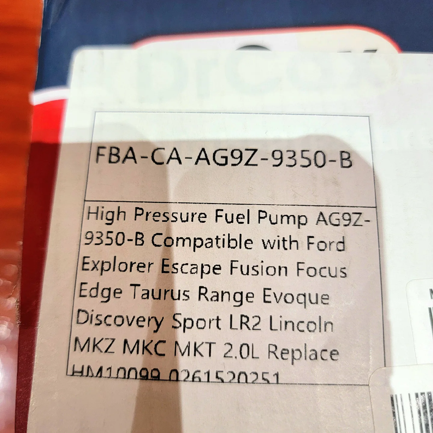 DrCax High Pressure Fuel Pump AG9Z-9350-B image indicator(3)