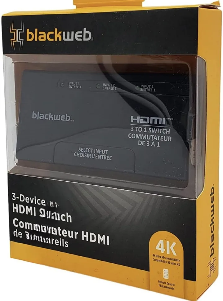 Blackweb 3-Device HDMI Switch❤️ image indicator(4)