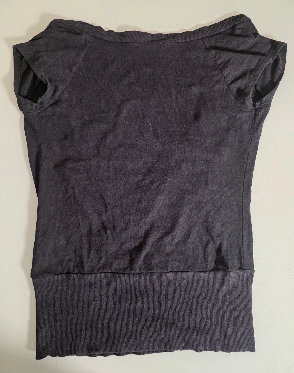 Vintage Michelle Black Wrap Top image indicator(2)