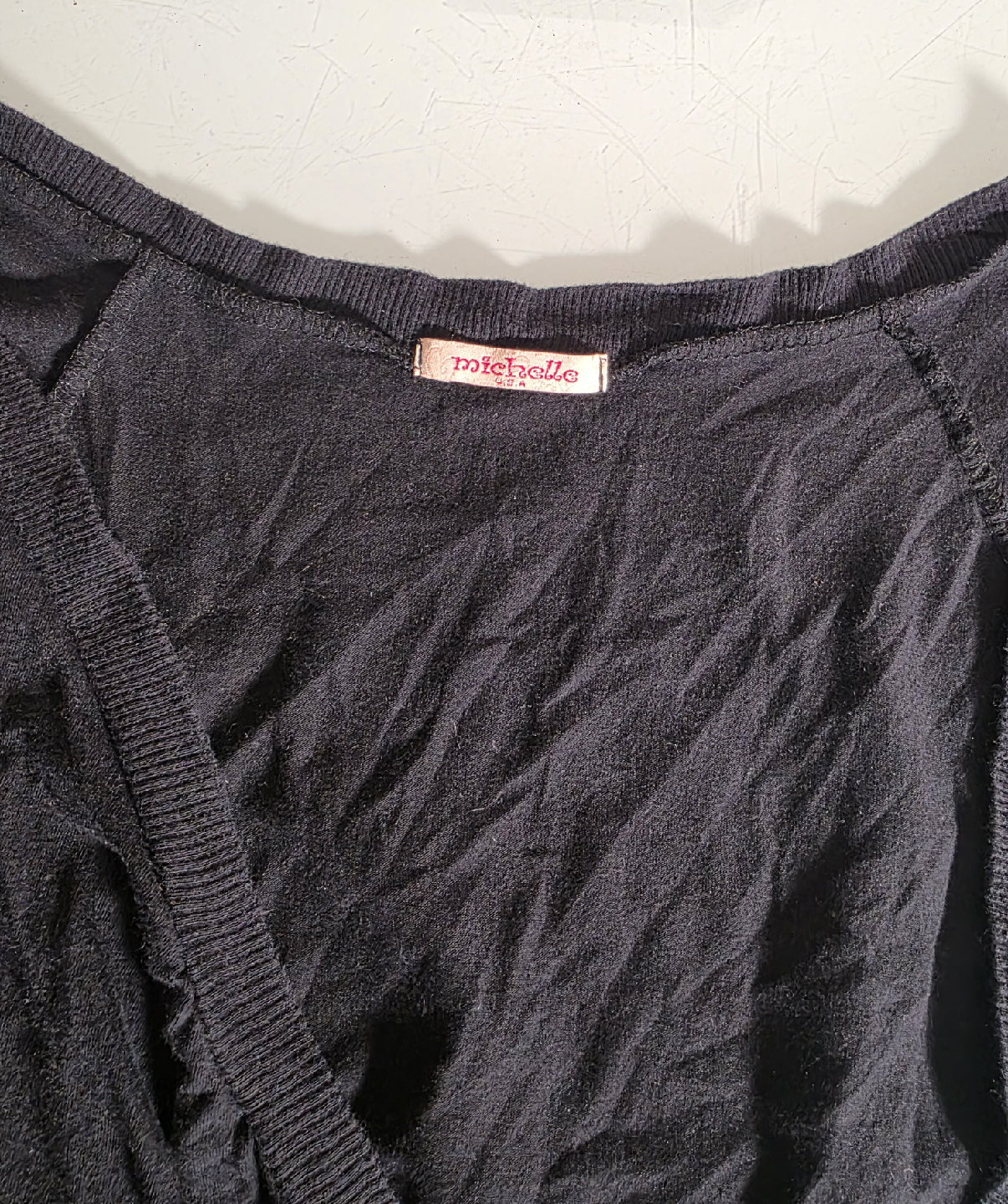 Vintage Michelle Black Wrap Top - photo 3