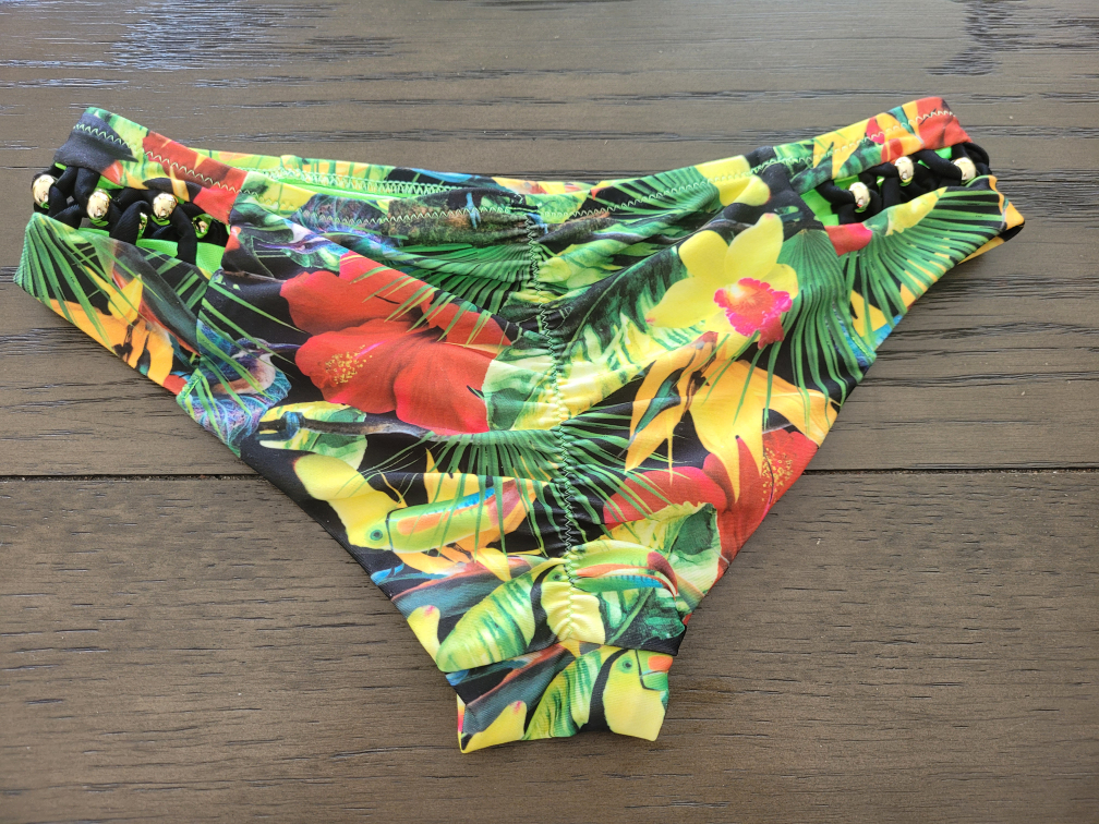 La Aqua Floral Bikini Bottoms - Size S - photo 2