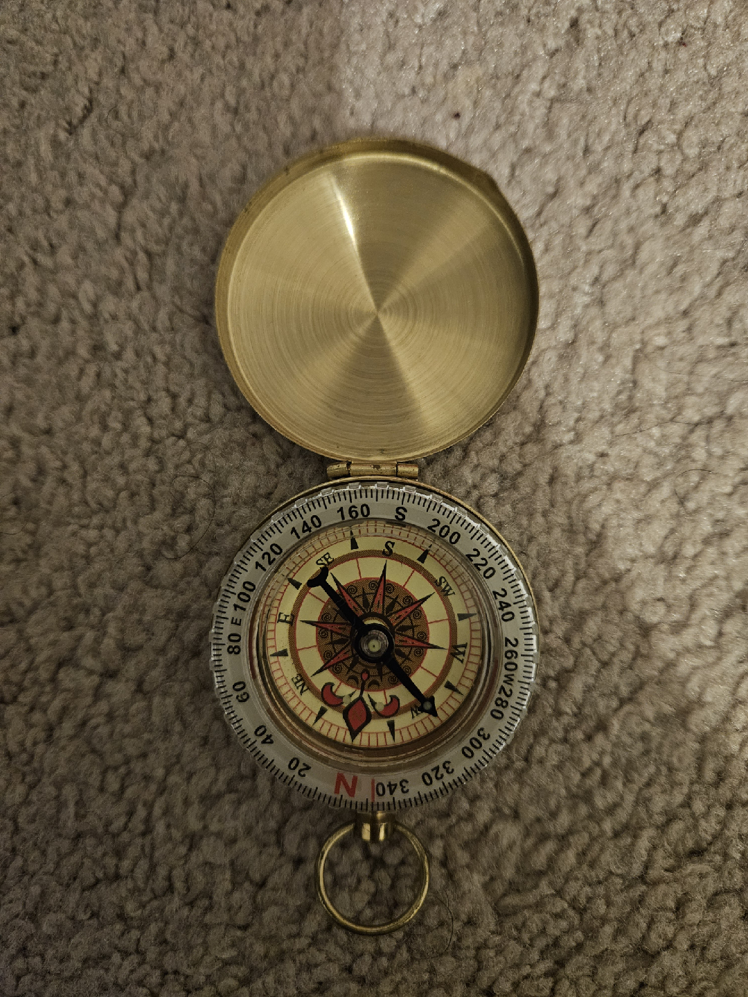 Vintage Brass Compass