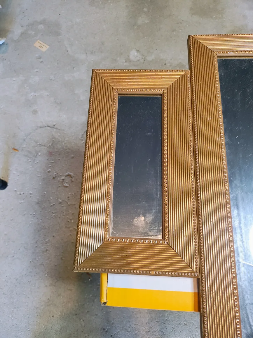 Set of 3 Gold Framed Mirrors image indicator(3)