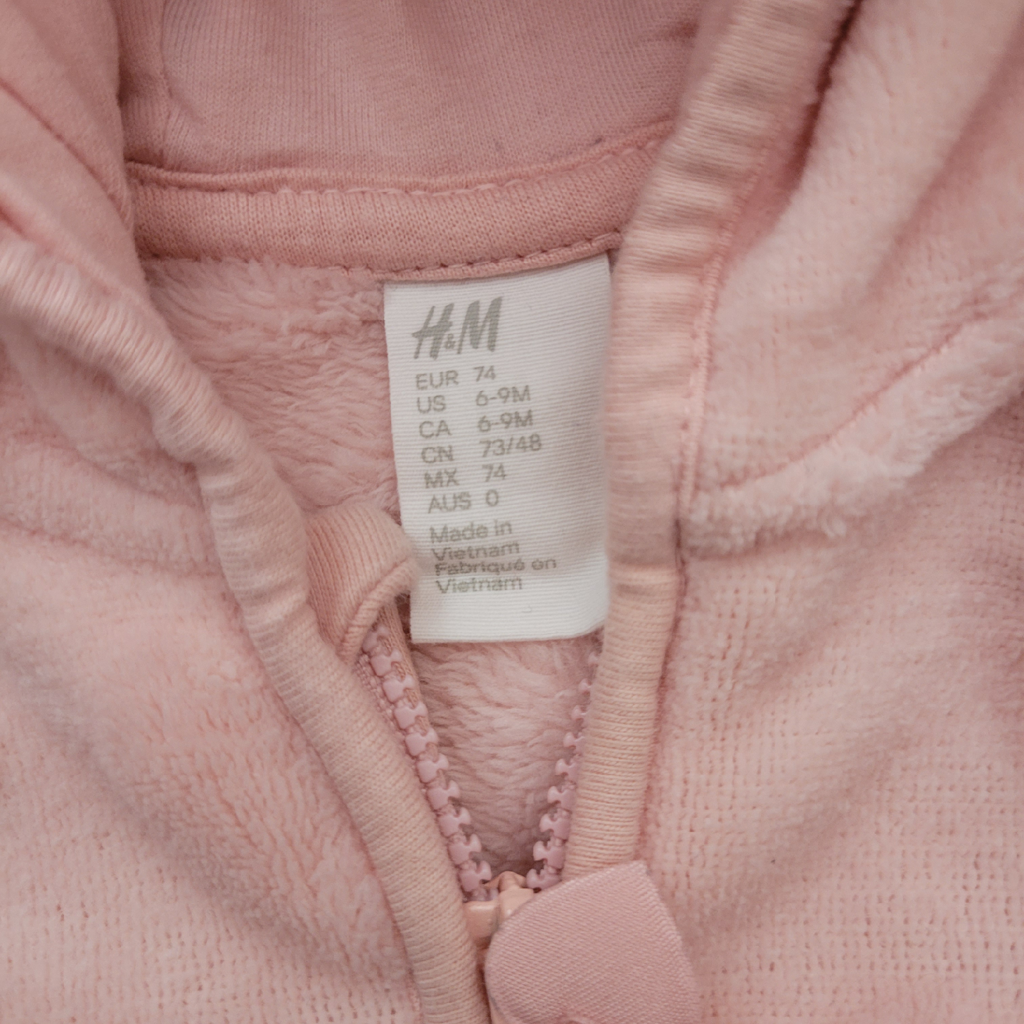 Pink Bear Ear Hoodie, Size 1-1.5 Years - photo 4