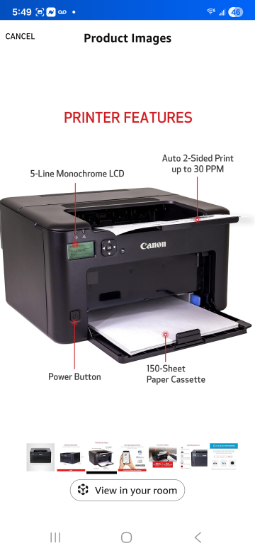 Canon ImageCLASS LBP122w Laser Printer NEW NEVER OPENED - photo 4