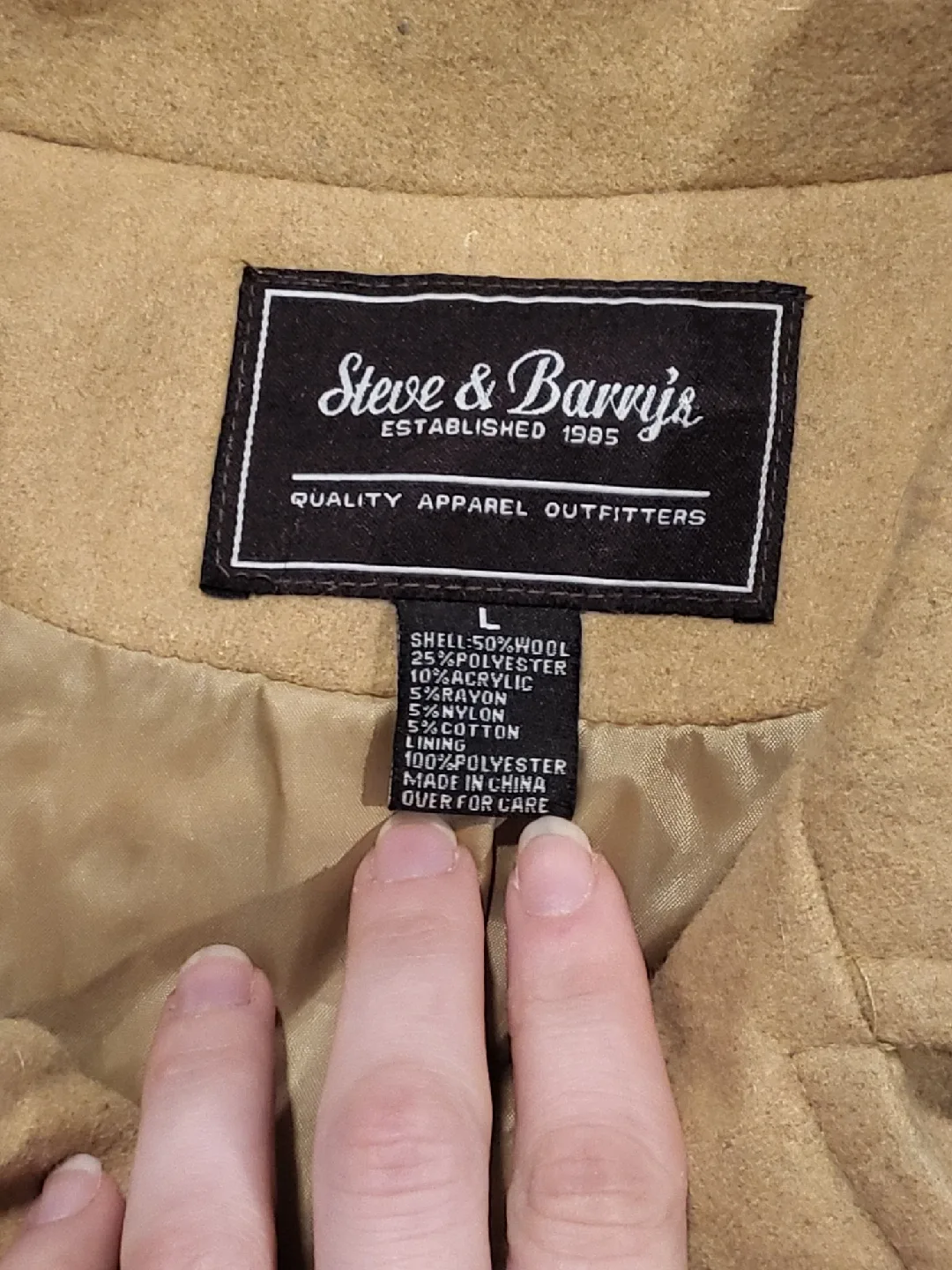 Steve & Barry's Wool Blend Coat - Size L image indicator(3)