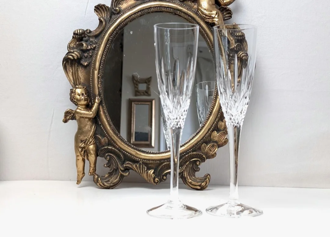 Stuart Crystal Champagne Flutes ~ Crystal Champagne Glasses ~ image indicator(5)