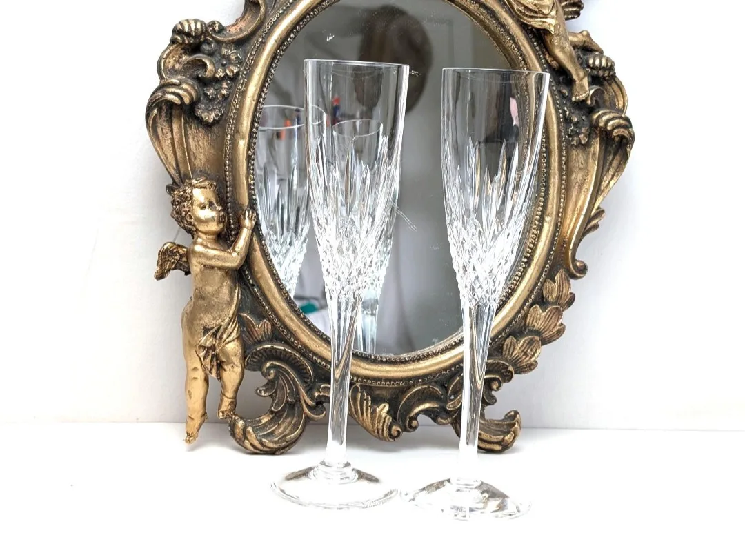 Stuart Crystal Champagne Flutes ~ Crystal Champagne Glasses ~ image indicator(6)