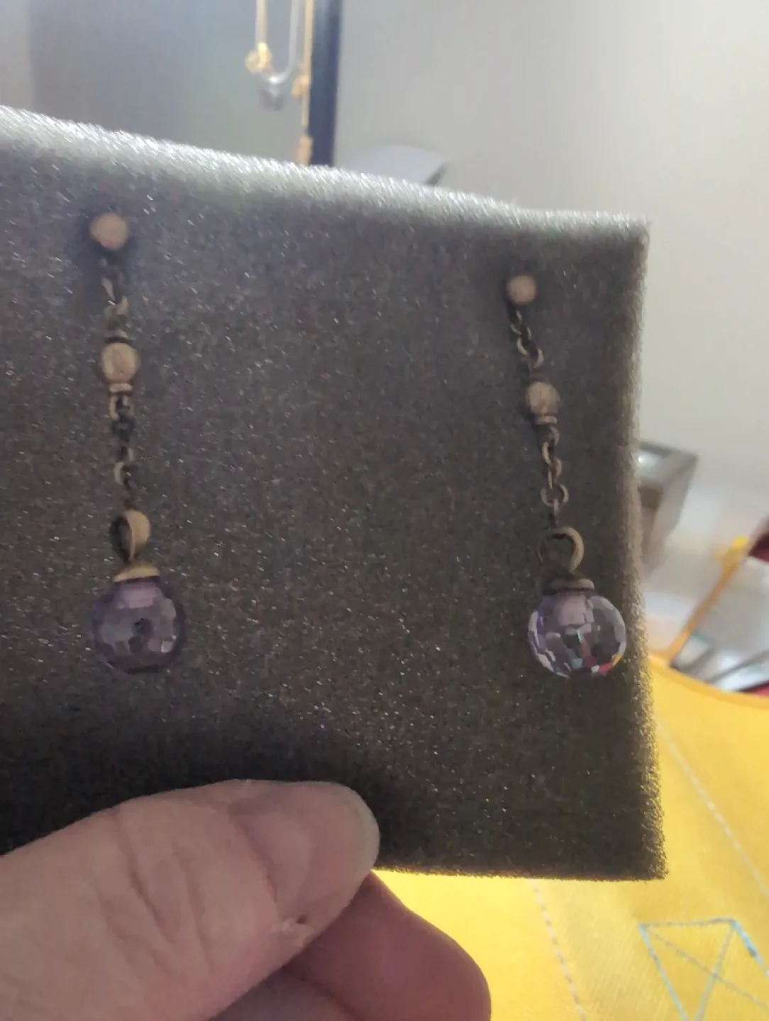 FAC Purple Beaded Necklace & Earrings Set image indicator(3)