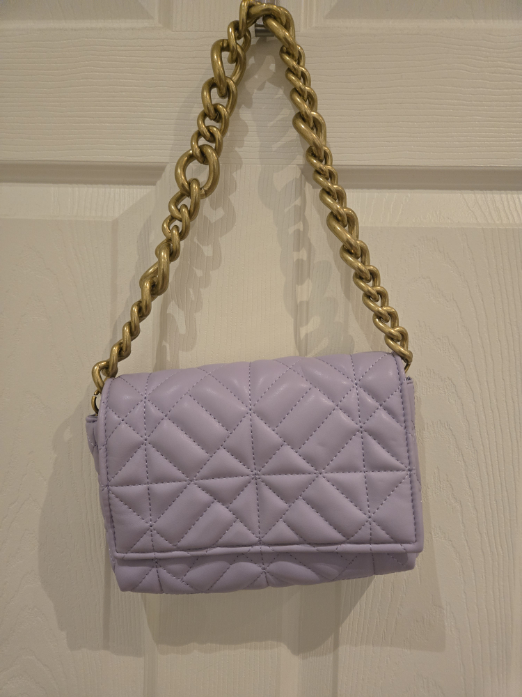 Lilac Quilted Chain Bag