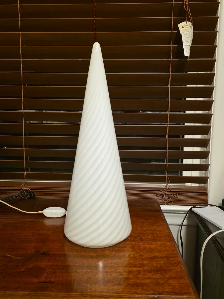 White Swirl Table Lamp thumbnail