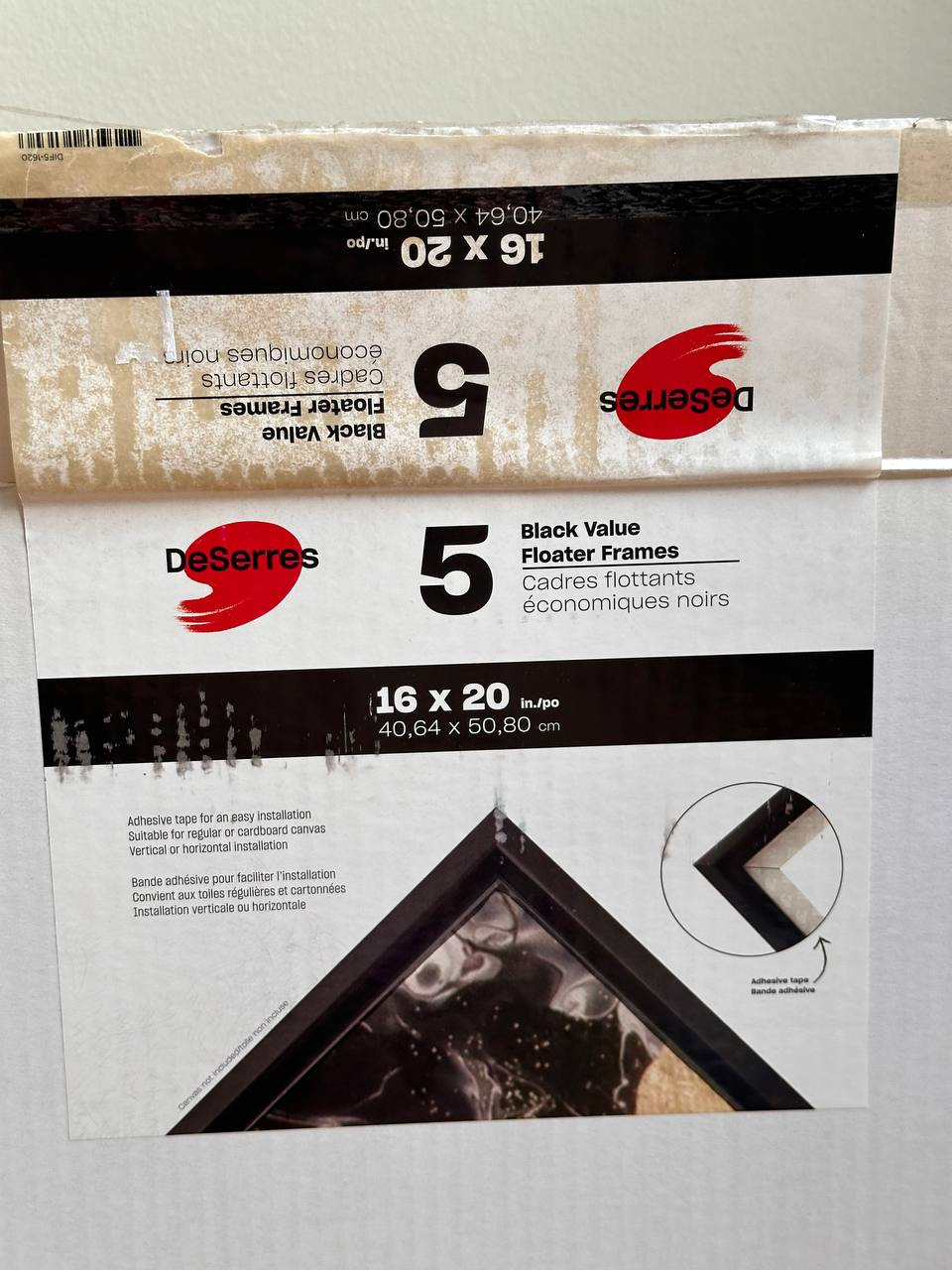 MOVING SALE New DeSerres Black Floater Frames+2 Canvases - photo 5