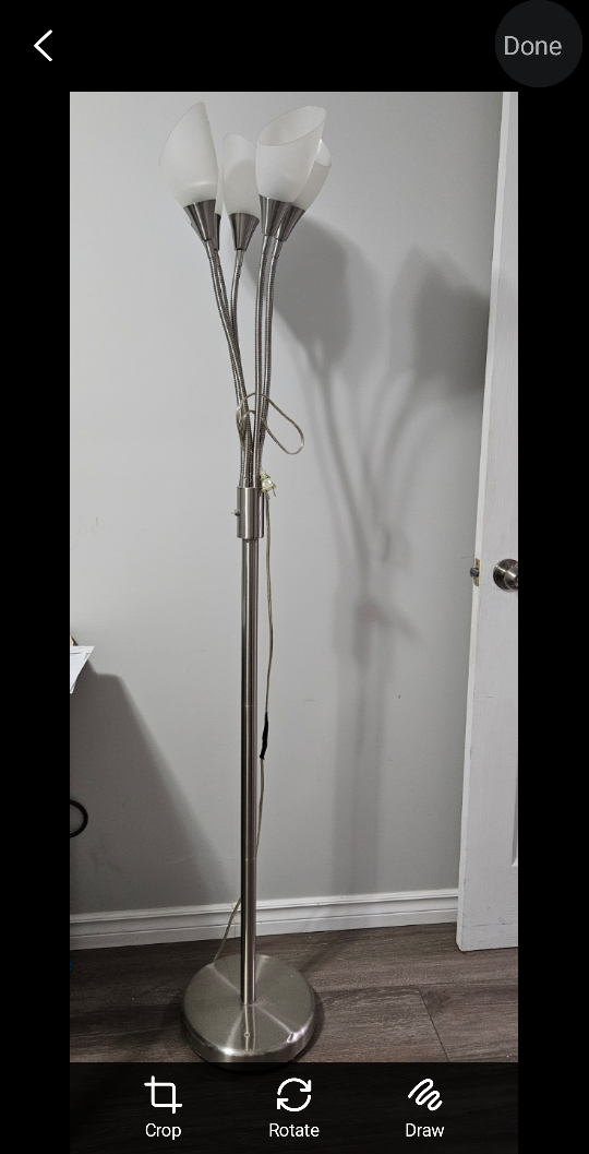 Silver 5-Light Floor Lamp