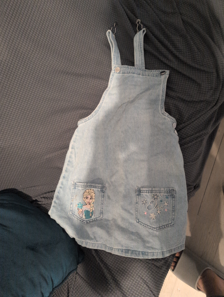 Disney Frozen Elsa Denim Dress, Size 7-8🥕