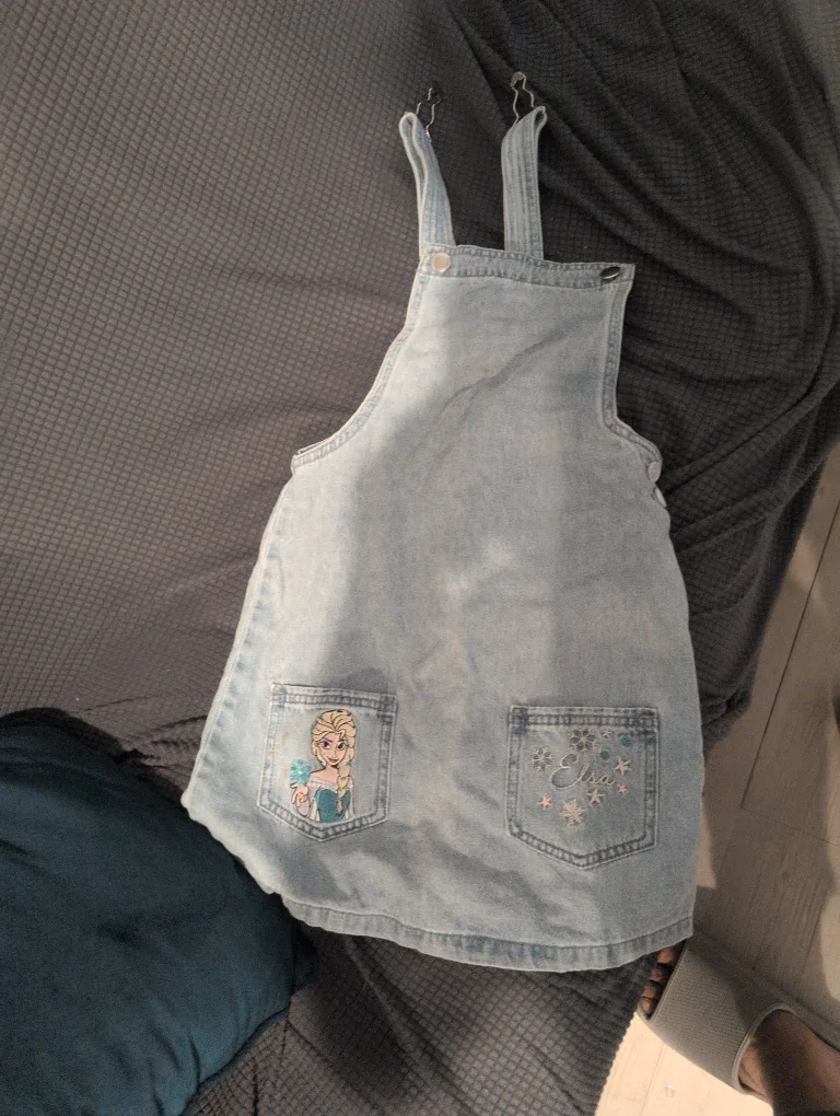 Disney Frozen Elsa Denim Dress, Size 7-8🥕 thumbnail
