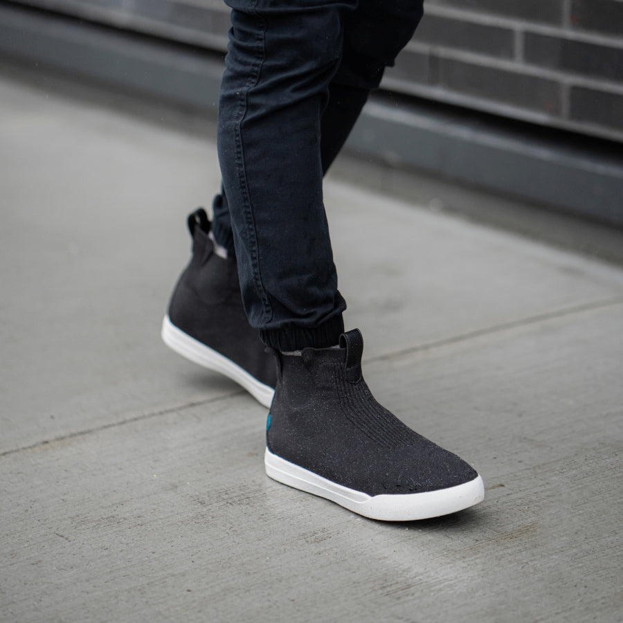 Vessi Everyday Move Knit High-Top Sneakers - Black - photo 5