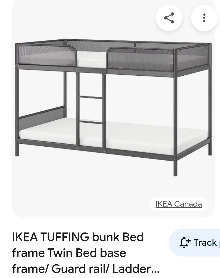 IKEA TUFFING Bunk Bed Frame - Twin Size image indicator(2)