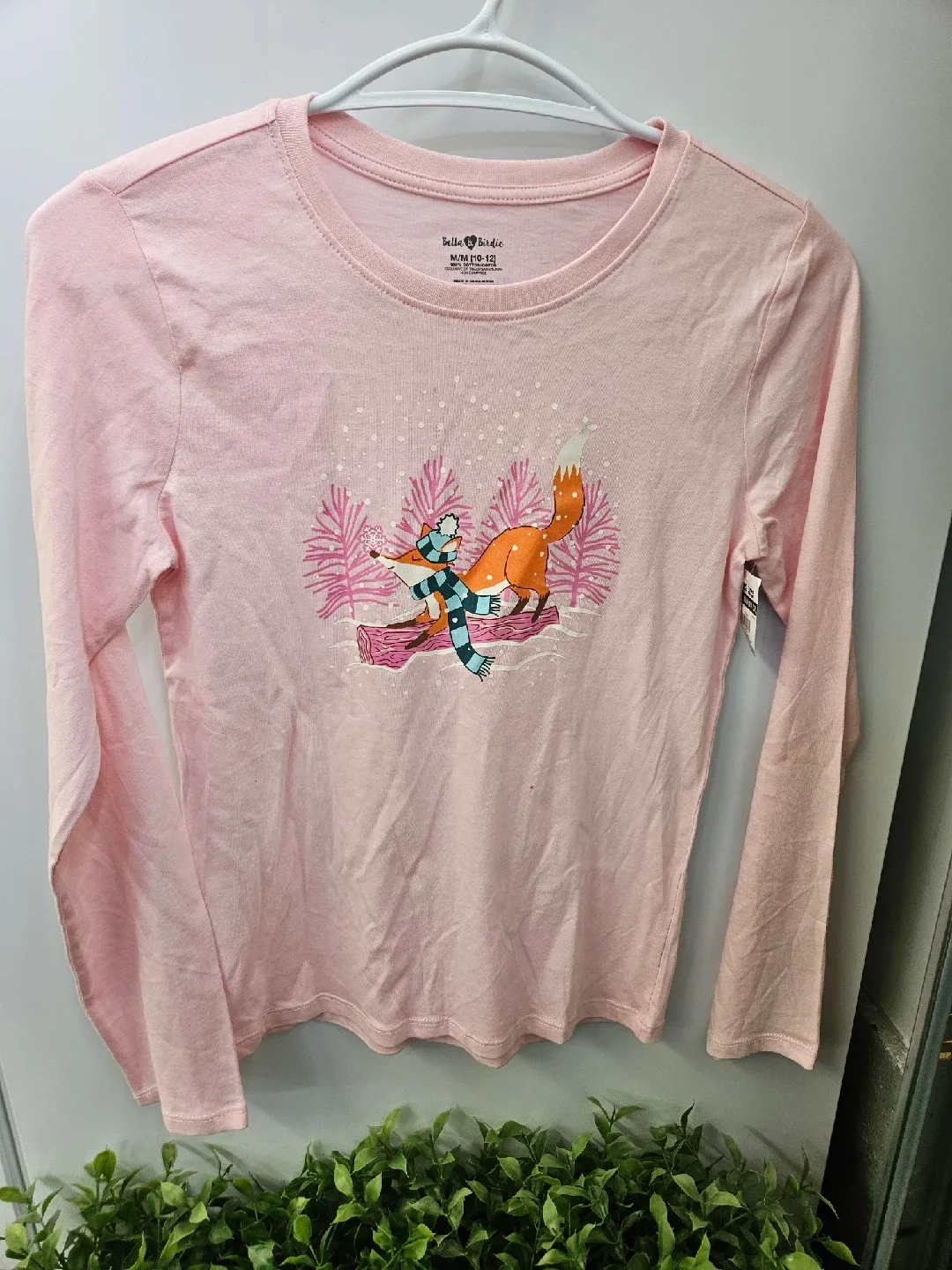 Bella & Birdie Pink Long Sleeve Shirt Size M (10-12) thumbnail