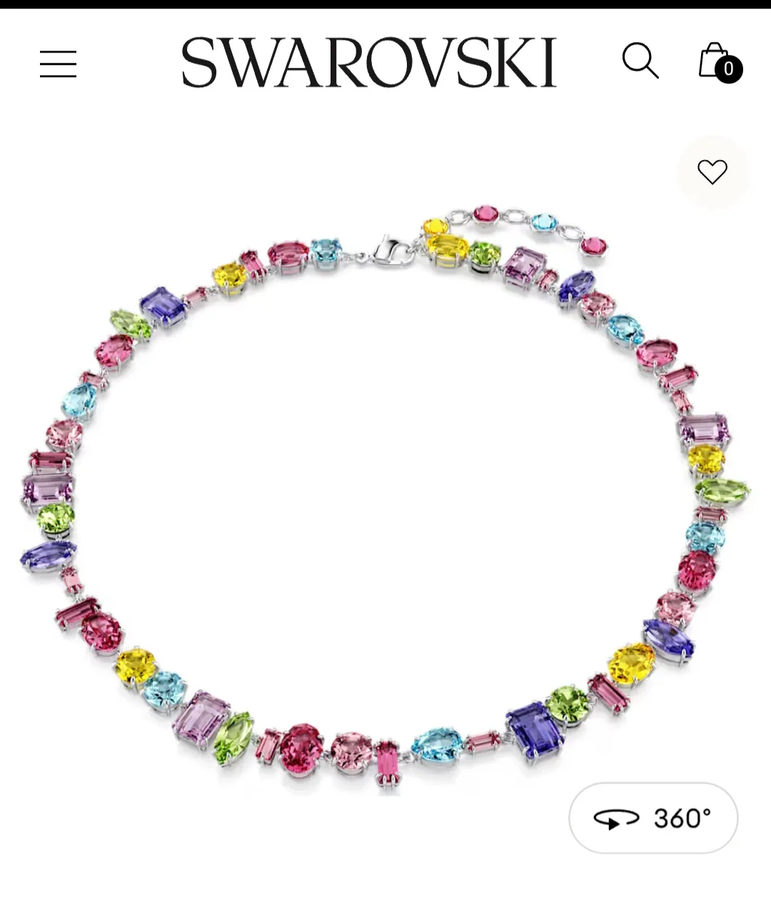 Swarovski All Around Rainbow Crystal Necklace image indicator(2)