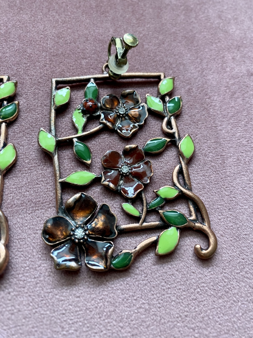 Flower Garden Clip on Earrings - photo 2