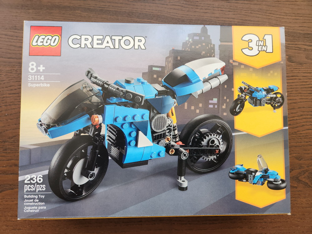 New in box: LEGO Creator 3in1 Superbike set (discontinued)